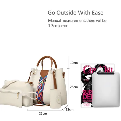 Women Handbags Shoulder Bags 4 Pcs Handbags For Ladies Top-Handles Crossbody Bags Purse Wallet