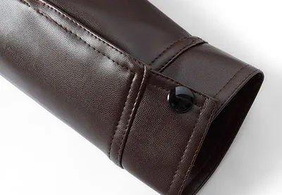 Winter Middle Aged Men PU Wallet Jacket
