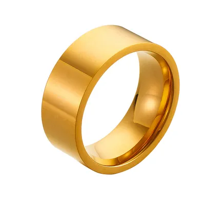 Women's Fashion Stainless Steel Flat Round Ring