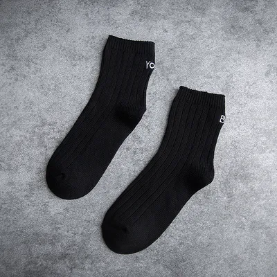 Women's socks with embroidery letters