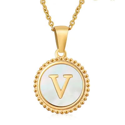 Fashion Stainless Steel Letter Necklace Female