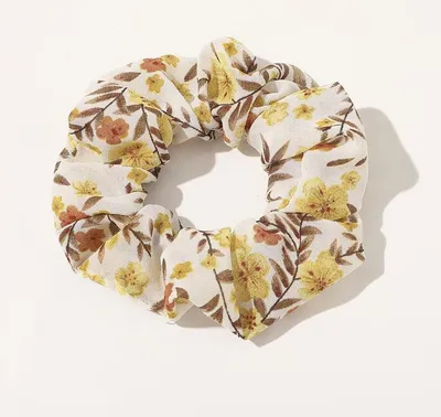 Vintage Floral Large Intestine Circle Hair Tie