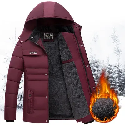 Men's middle-aged and elderly warm cotton padded jacket