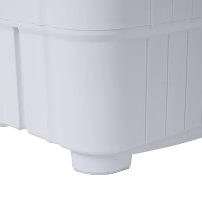 غسالة ملابس أمريكية طراز XPB35-ZK35 سعة 14.3 رطل، حوض مزدوج مع مضخة تصريف، مصنوعة من البلاستيك، نصف أوتوماتيكية