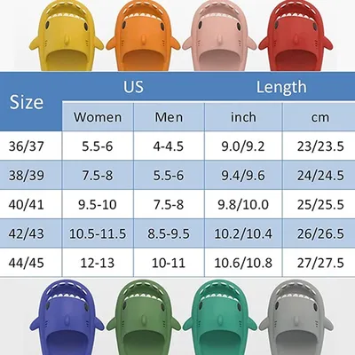 Cartoon Shark Slippers Funny Cutes Soft Slipper Indoor Outdoor  Shoes For Women Men Couples