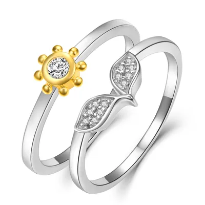 Fashion Personality S925 Sterling Silver Ring Sunflower
