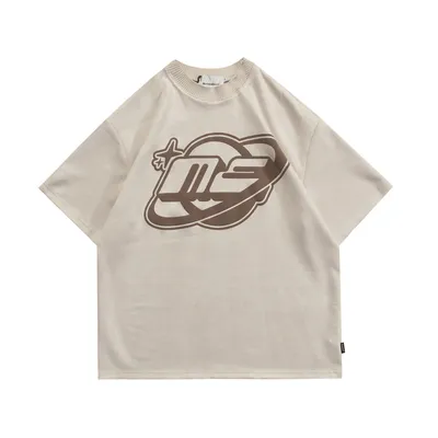 Hip-hop Fashion Brand Faux Deerskin Velvet Loose Couple Letter Print Top