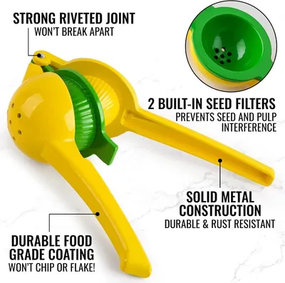 Heavy-Duty Metal Lemon Squeezer & Lime Juicer Manual Citrus Hand Press Fruit Extractor Kitchen