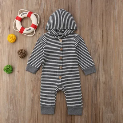 Hooded Single Breasted Baby Romper