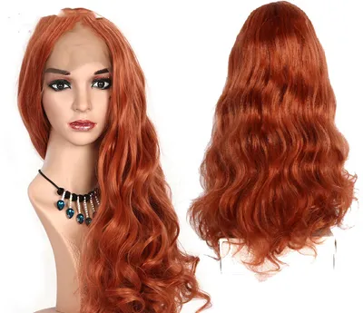 Long curly hair golden brown hood