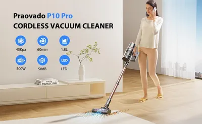 قوة شفط قوية 45 كيلو باسكال، شاشة لمس LED لاسلكية، عمر بطارية يصل إلى 60 دقيقة، مكنسة كهربائية منزلية خفيفة الوزن محمولة باليد لشعر الحيوانات الأليفة