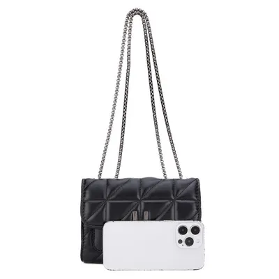 A Versatile Chain Bag For Ladies, A New 2024 High-end And Fashionable Shoulder Bag With Light Luxury Diamond-patterned Embroidery