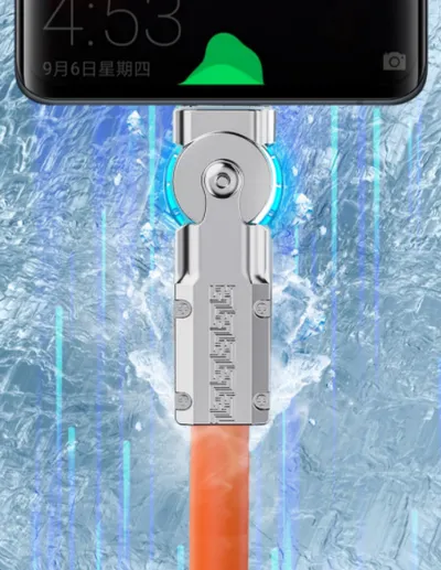 Type-C Super Fast Charging 180Rotary Data Cable