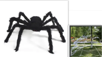 Halloween Ghost Festival Supplies Bar Decoration Props Plush Spider Haunted House Prop Indoor Outdoor Giant Decor