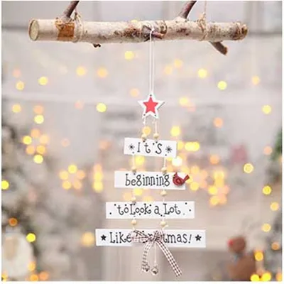 New Christmas Wooden Creative Pendant Decoration Supplies