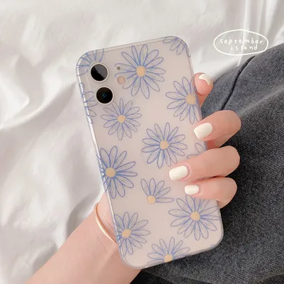 Small Flowers Transparent Frosted Phone Case