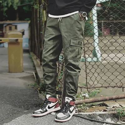 Men's Trousers Overalls Plus Size Cropped Trousers Casual Pants Men's Small Feet Long Pants