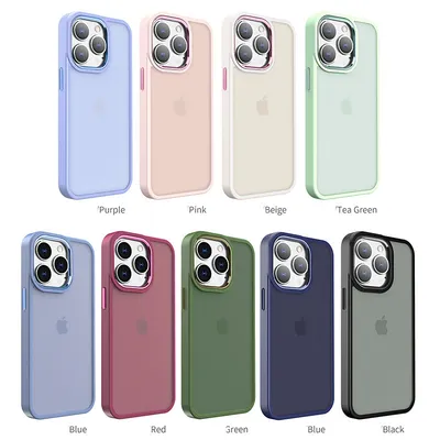Phone Case Frosted Metal Lens Frame