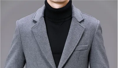 Men Casual Plus Cotton Long Coat