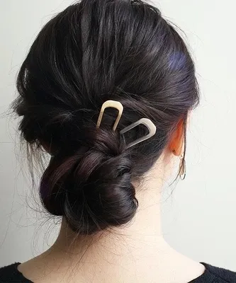 Temperament simple u-shaped hair bun