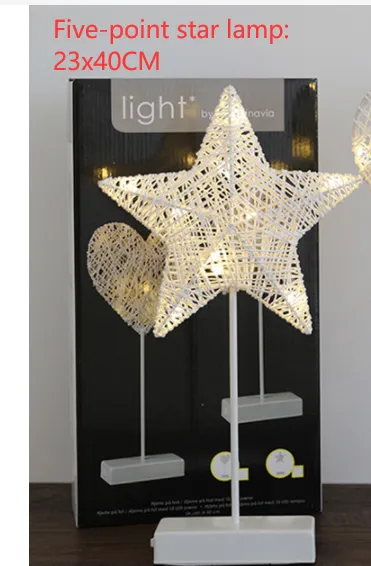 LED lights flashing lights lights stars romantic room layout decoration love stars lamp table lamp rattan lamp ball