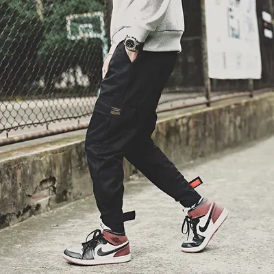 Men's Trousers Overalls Plus Size Cropped Trousers Casual Pants Men's Small Feet Long Pants