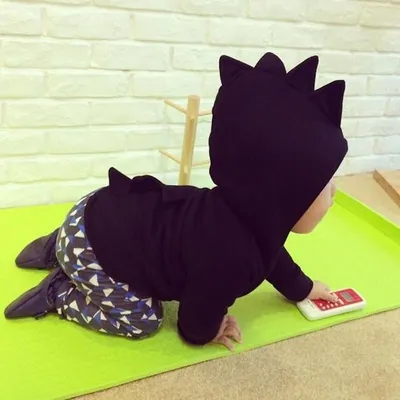 Children kids baby coat jacket dinosaur style hooded