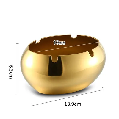 Thickened Stainless Steel Ashtray With Lid