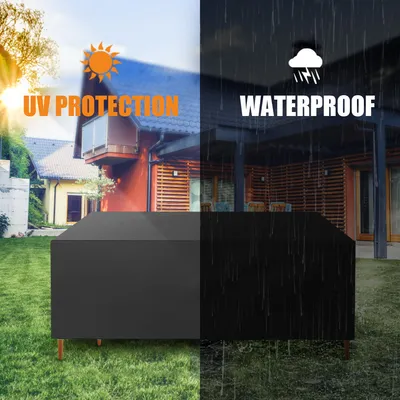 Waterproof Patio Furniture Cover Outdoor Garden Rattan Table Chair Cube Cover UK--30.5X28X5