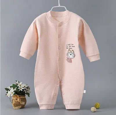Spring new baby boneless one-piece long sleeves