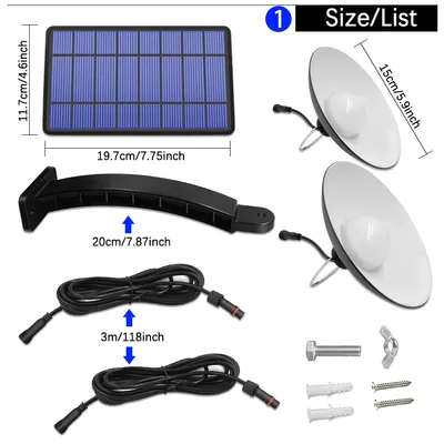 ثريا شمسية بـ 16 مصباح LED