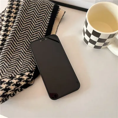 Plush Check Geometric Panel Phone Case