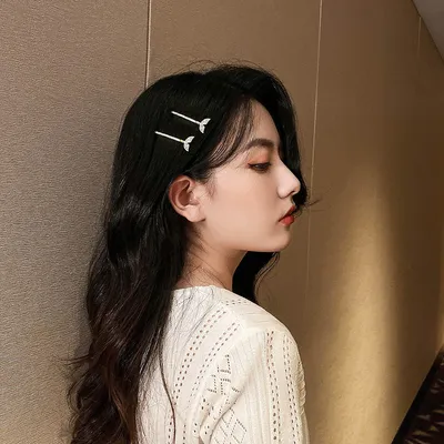 Ladies hairpin mermaid diamond hair clip word clip