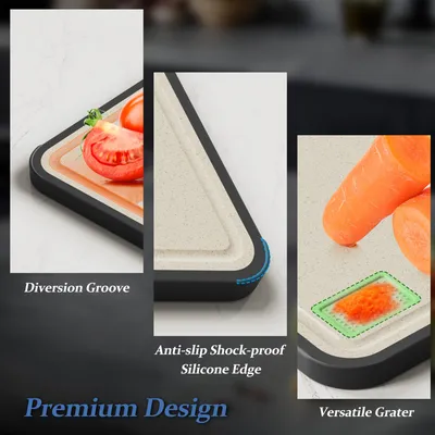 1 Double-sided Household Chopping Board - Anti-slip Base, Easy To Clean With Handle - Made Of Stainless Steel, Suitable For Meat, Vegetable And Fruit Families, Essential Kitchen Tools For Camping And