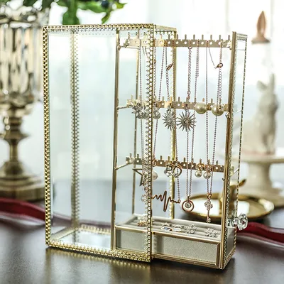 Glass copper bar storage box