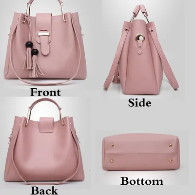 Womens Purse And Handbag 3Pcs Bag Set Tassel Tote Clutch Satchel Top Handle Shoulder Bag