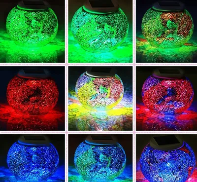 فسيفساء ضوء زجاجي LED ضوء شمسي ضوء شمسية حديقة شمسية وحرف إضاءة الحديقة