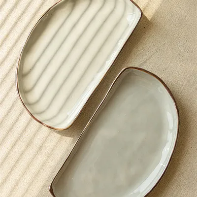 Home Minimalist Creative Ceramic Snack Platter