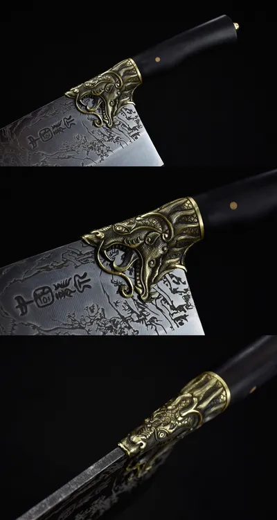 The Tiger Goes Down -China Longquan Bone Cutter