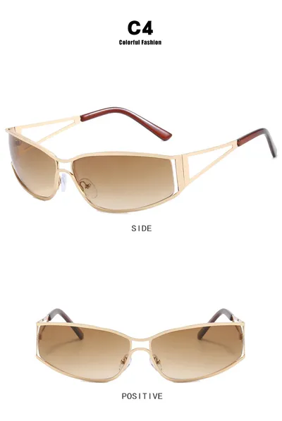 Hollow Modern Metal Women's Fashion Sunglasses