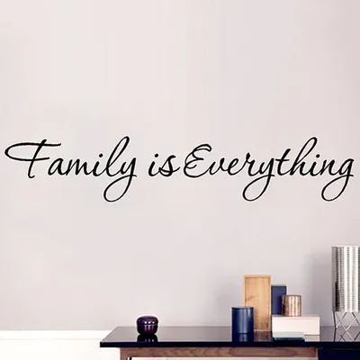Family Iseverything English Proverbs Decorative Removable Wall Sticker