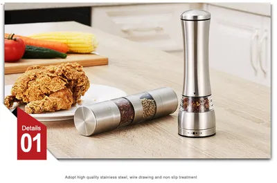 Multi-Layers Stainless Steel Pepper Mill Shaker Salt and Peper Grinder