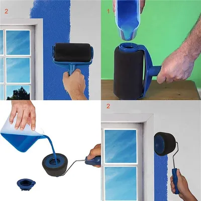 مجموعة فرش طلاء احترافية من Paint Runner مكونة من 8 قطع، مزودة بمقابض، لتزيين غرف المنزل