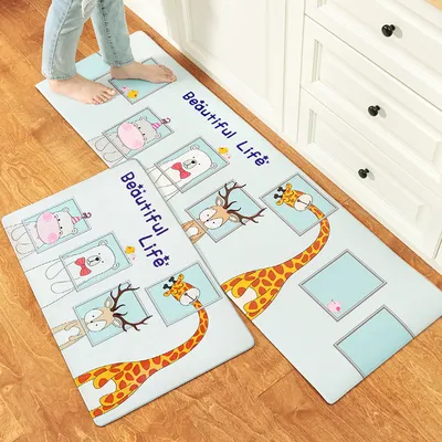 Kitchen Floor Mats Can Be Wiped Non-slip, Disposable Oil-proof, Dirt-resistant Drop-proof Waterproof Mat