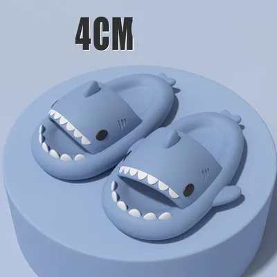Cartoon Shark Slippers Funny Cutes Soft Slipper Indoor Outdoor  Shoes For Women Men Couples