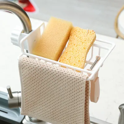 Kitchen Faucet Finishing Sponge Dishcloth Drain Rack