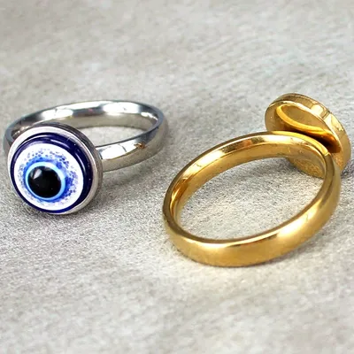 Titanium Steel Ring Can Be Personalized Eyes Angel Eyes