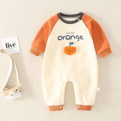 Baby Ins Style Cute Fleece-lined Jumpsuit Romper
