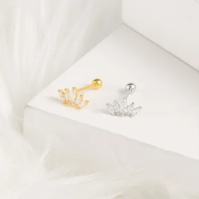 Fashion Diamond Threaded Ear Piercing Women