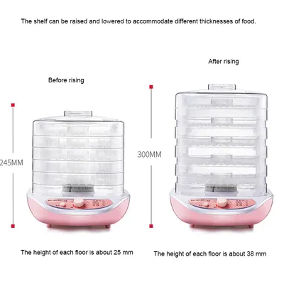 MINI Dried Fruit Vegetables Herb Meat Machine Household Dehydrated 5 Trays Snacks Air Dryer